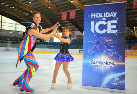 Participant of the figure skating camp «Ryabinin Camps» perform at the Ice Show «Holiday on ice» in Germany