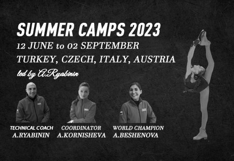 Summer figure skating camp 2023 in Europe: Turkey, Czech Republic, Italy, Austria
